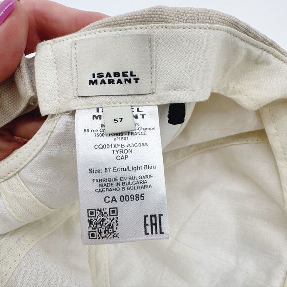 Isabel Marant Tyron Beige Hat Sz 57 - Picture 7 of 13